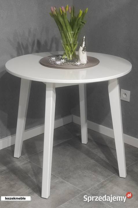 STÓŁ OKRĄGŁY FI 90 BIAŁY STOLIK ŁAWA 90cm warmińsko-mazurskie sprzedam