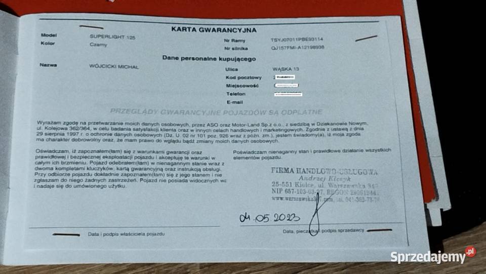 Keeway Superlight 125 2023 r benzyna lubelskie Kraśnik