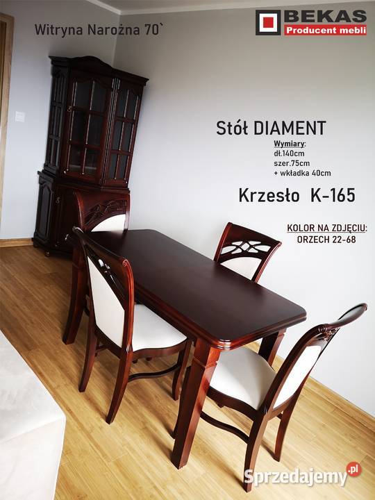 Prześliczny Zestaw Drewniany Stół 140 4 Krzesła dolnośląskie Wrocław