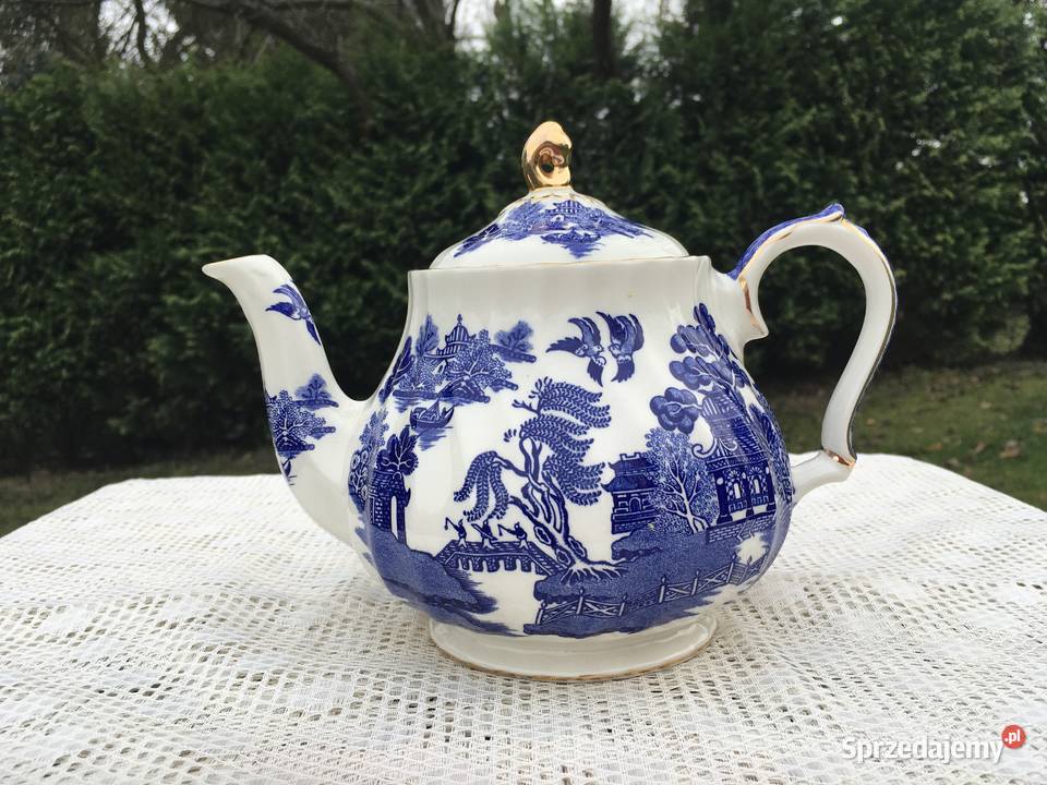Czajnik Sadler Blue Willow Vintage Anglia Porcelana i szkło Kraków