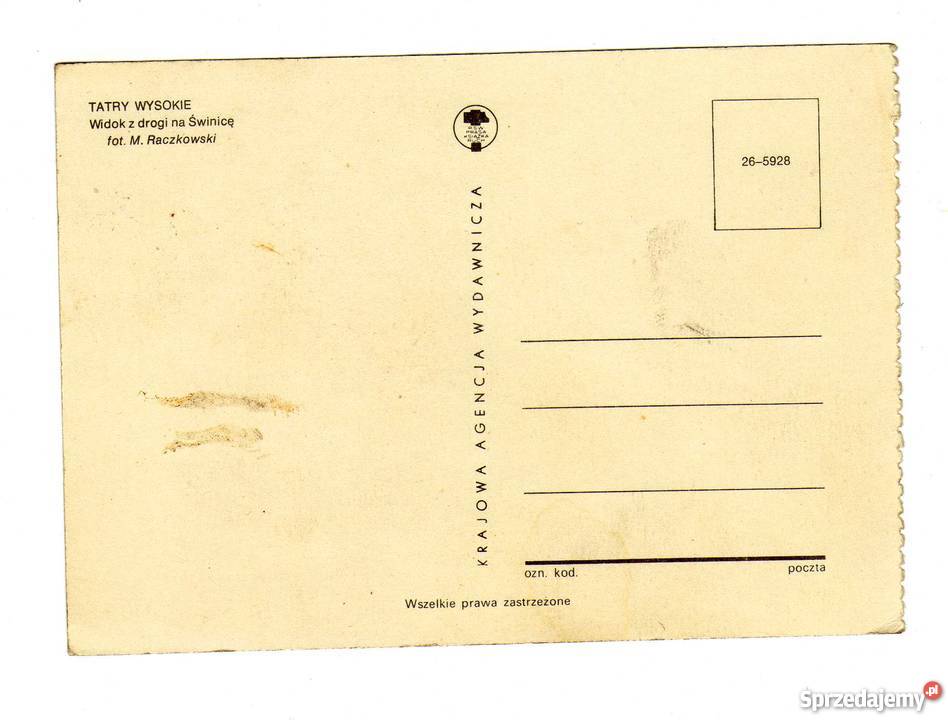 TATRY WYSOKIE WIDOK Z DROGI NA ŚWIANICĘ Krynki