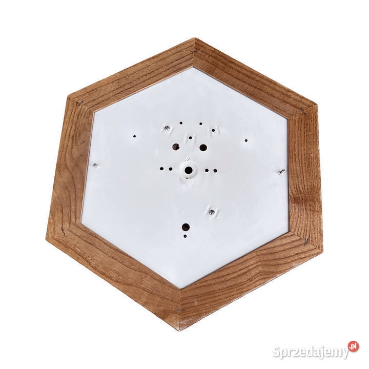 Szklany plafon kinkiet heksagonalny Włochy lata Warszawa