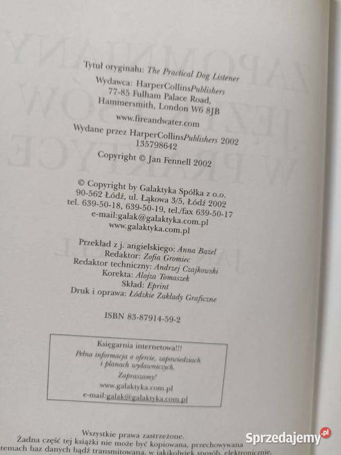 Niezapomniany Język psów Fennell poradnik Warszawa