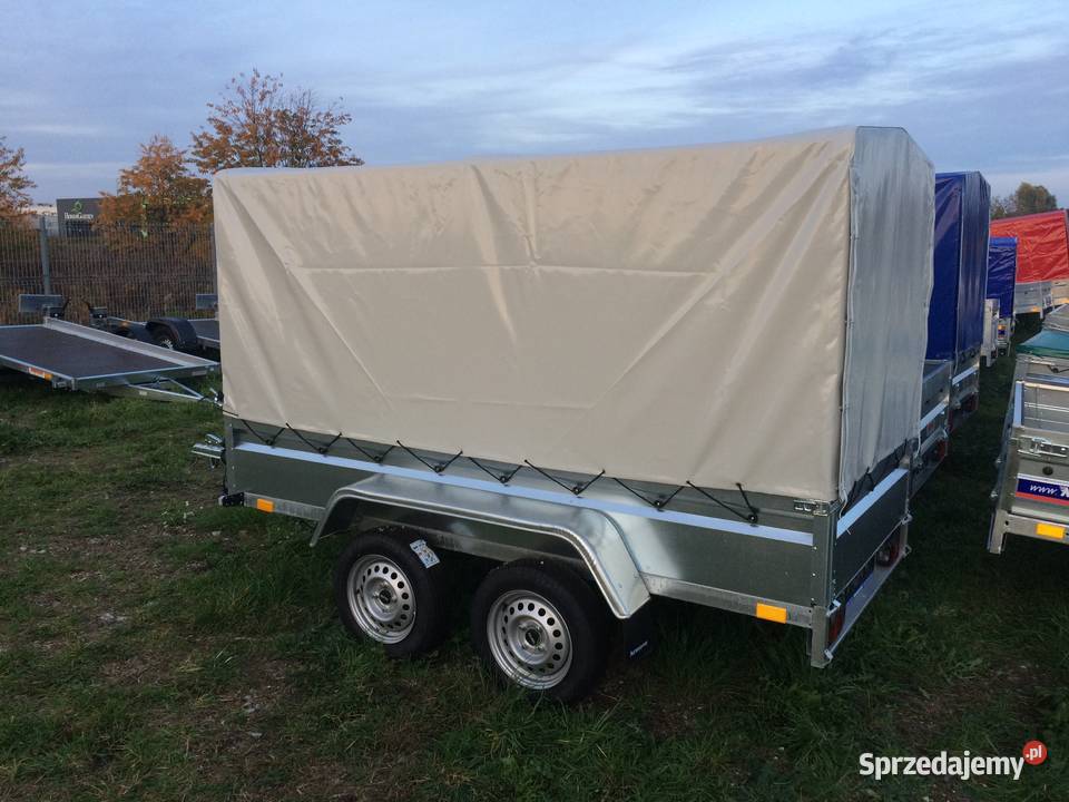 Przyczepka tandem przyczepa 2 osie BORO 270x126 wielkopolskie Piła