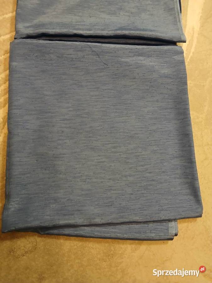 Zasłonki w kolorze musztardowym i błękitne z Warszawa