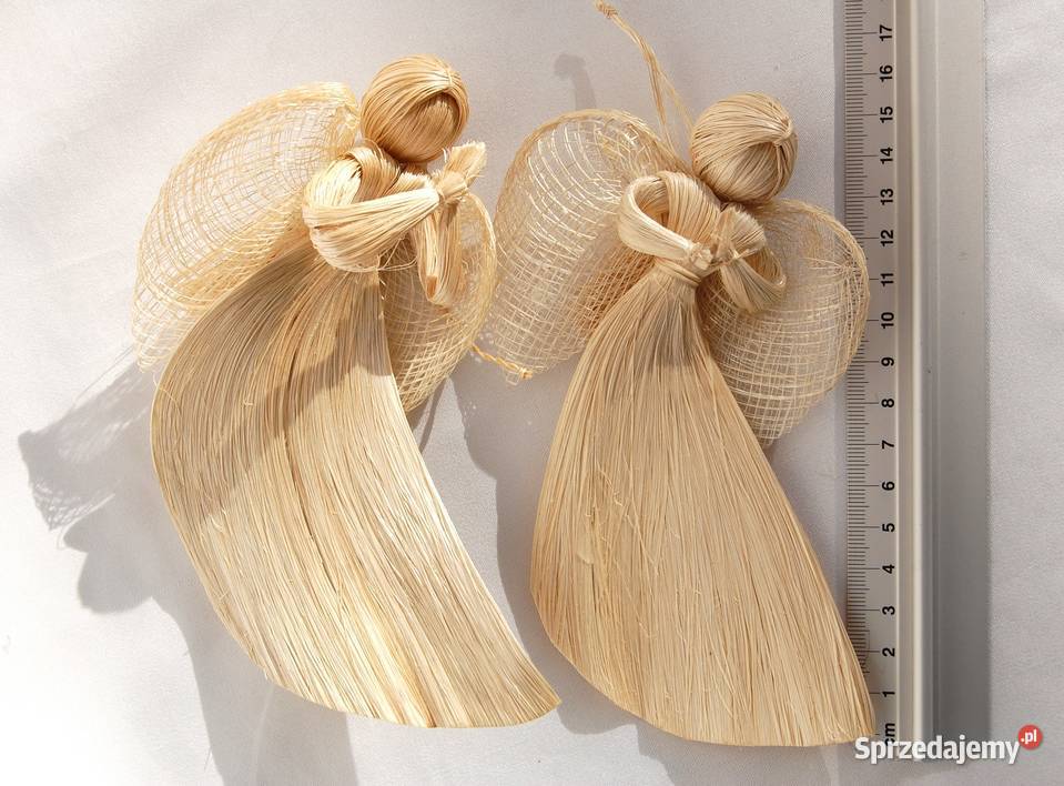 Anioł anioły z włókna abaca sznurka naturalne Lublin