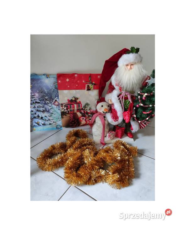 złoty długi łańcuch choinkowy na choinkę XXL żółty Kielce