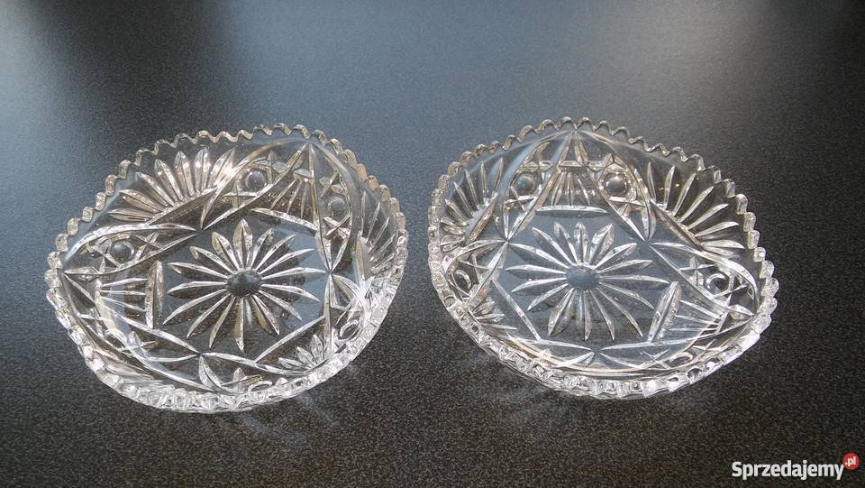 przepiękny kryształ kryształowe talerzyki pomorskie