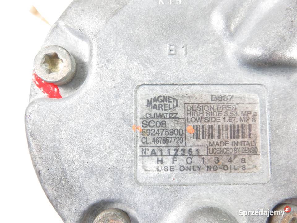 KOMPRESOR KLIMATYZACJI FIAT PUNTO II 12 osobowe Motoryzacja sprzedam