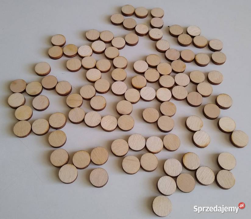 Koła Kółka Drewniane 11 mm Scrapki Decupage 100 Rękodzieło Gdańsk