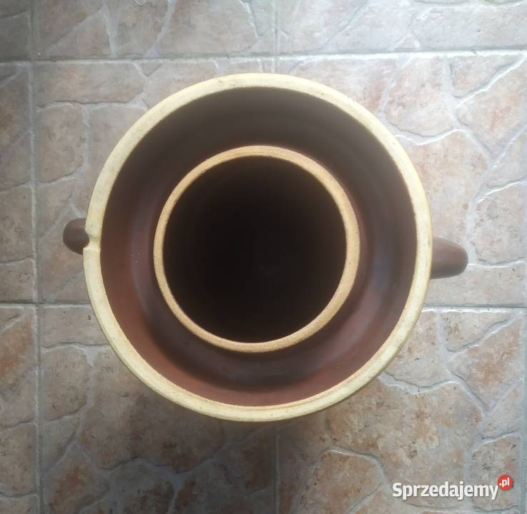 Beczka ceramiczna gliniana garnek kamionkowy do odcienie brązowego Szczecinek sprzedam
