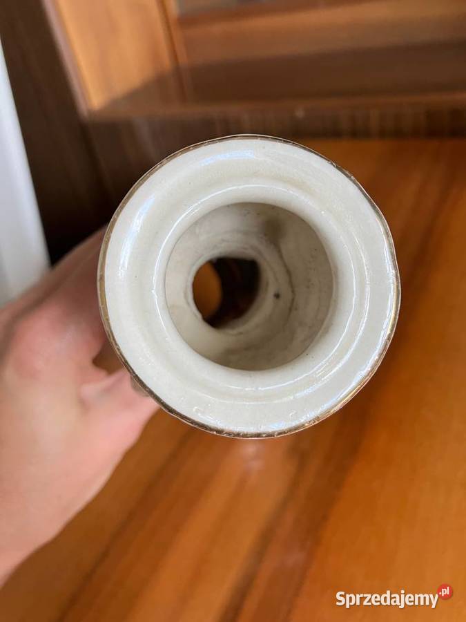 Świecznik beżowy porcelana PRL retro dzban Nisko sprzedam