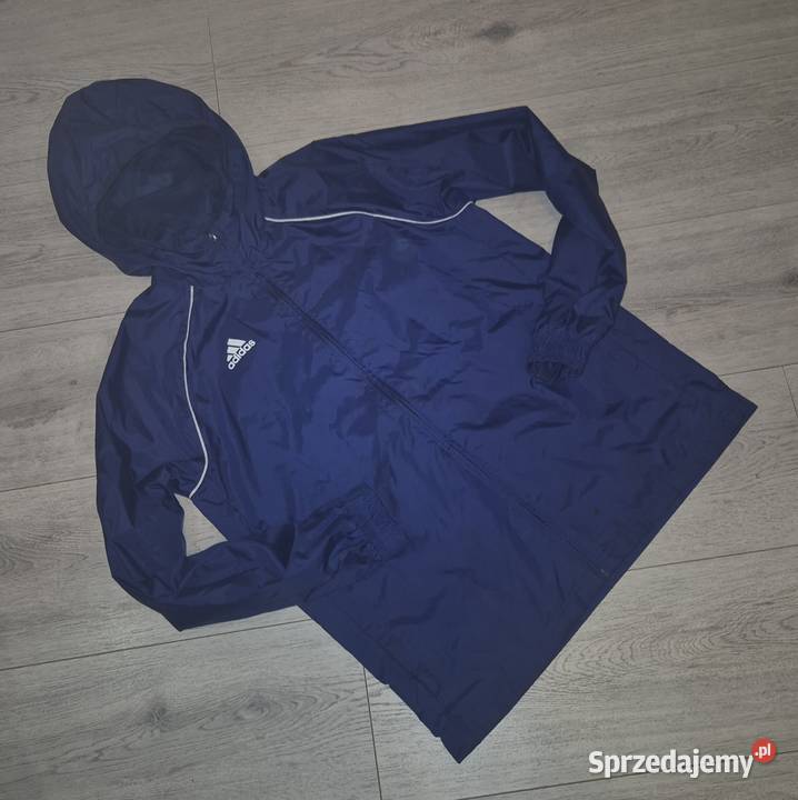 Kurtka chłopiec przejściowa kaptur Adidas 152 biały Łódź