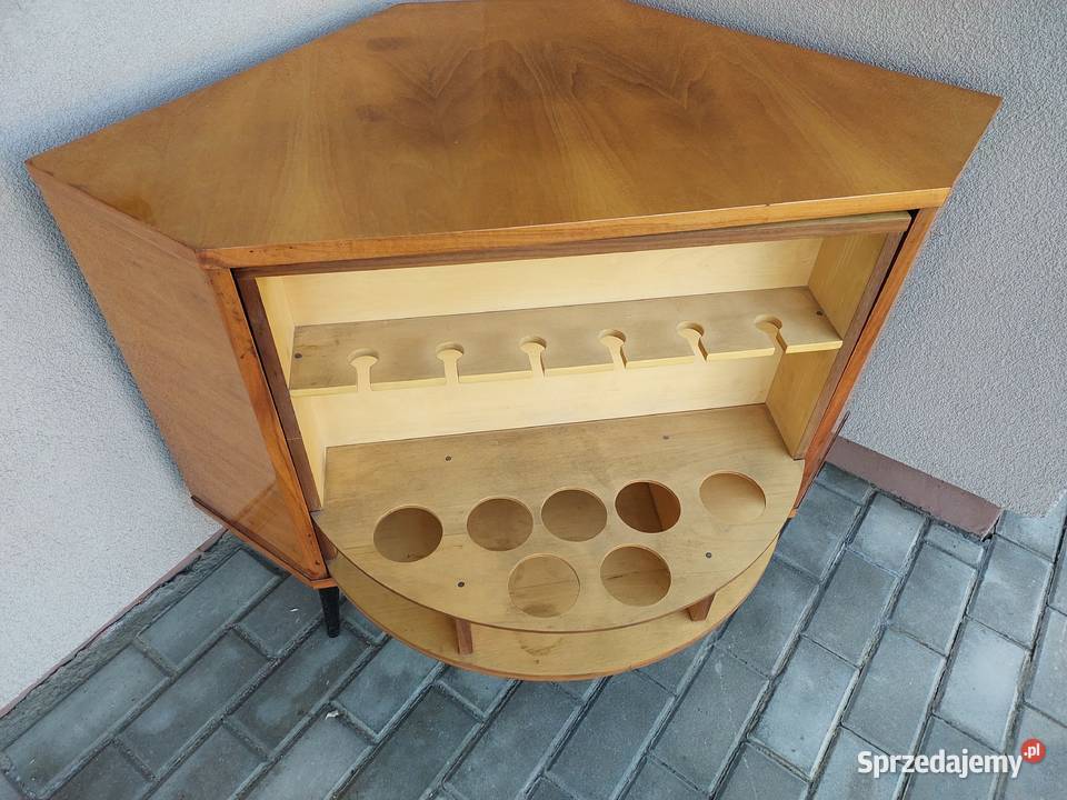 Stary barek narożny obrotowy PRL design patyczak