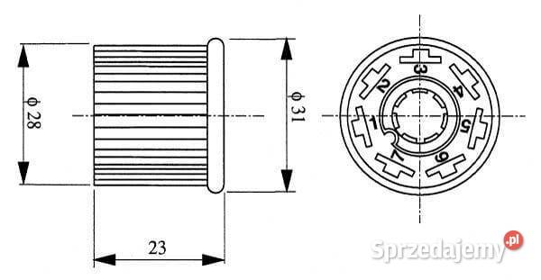 Przełącznik przyciskowy lamp roboczych okrągły Pozostałe Kamionna