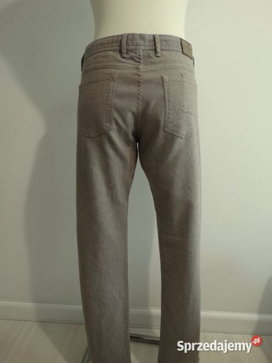 Spodnie Massimo Dutti Beżowe Bawełna Proste podlaskie Łomża sprzedam