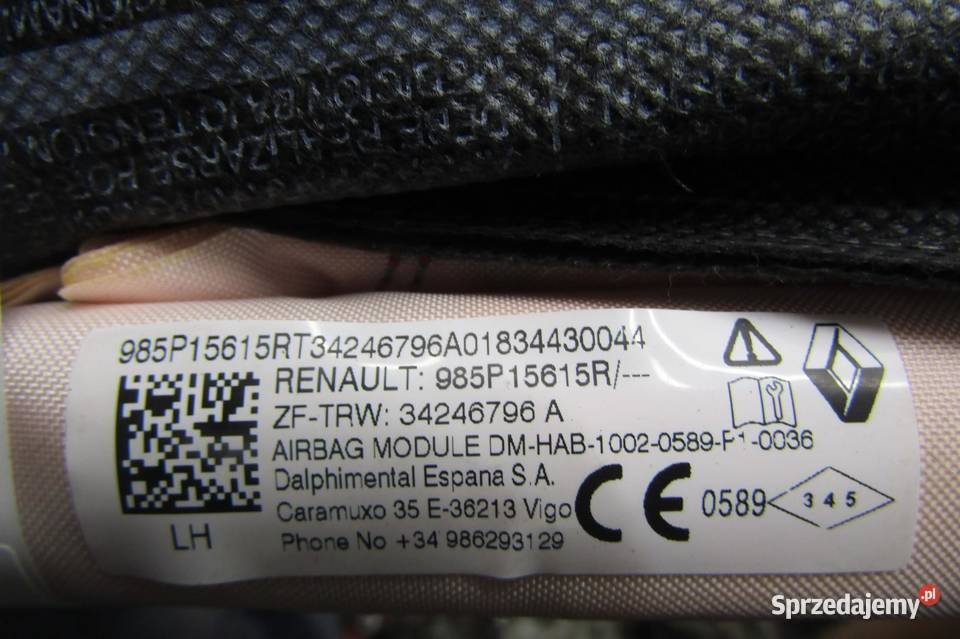 KURTYNA POWIETRZNA AIRBAG LEWA DACIA DUSTER II sprzedam