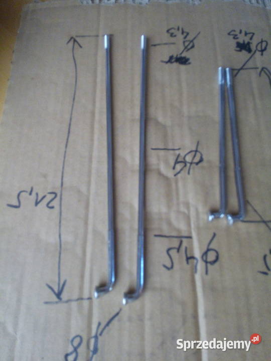 Szprychy nowe chrom 215x4 13x4