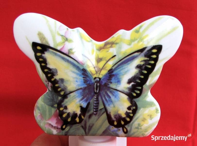 Porcelanowy MOTYL Lampka nocna do kontaktu zachodniopomorskie Koszalin
