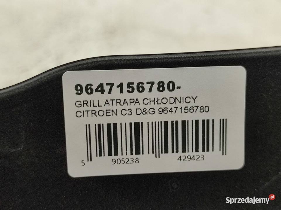 GRILL ATRAPA CHŁODNICY CITROEN C3 DG 20022009 osobowe