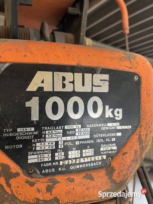 Żuraw obrotowy ABUS VS 360 1T L335 H356 Tuliszków