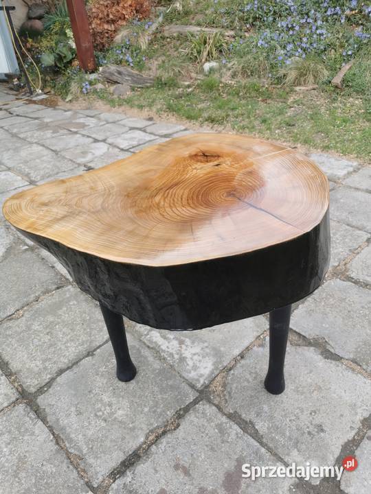 Stolik kawowy plaster olcha żywica epoksydowa Stoliki kawowe i ławy lubelskie Werbkowice