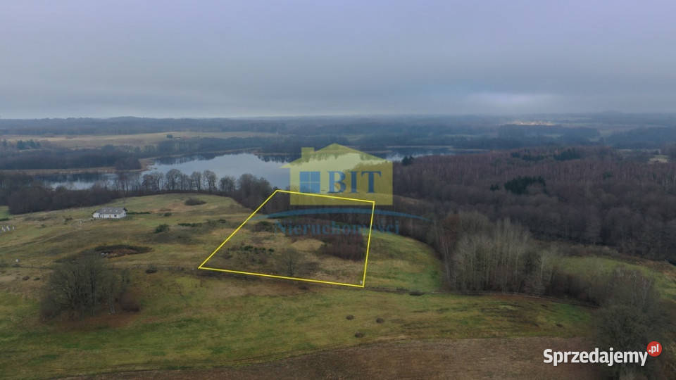 Działka 11041 ha jeziorem Ostrowiec polna Borne