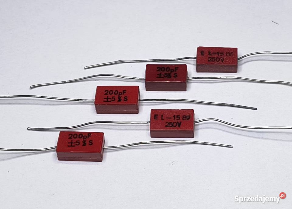 Kondensator mikowy 200pF 250V Unitra MIFLEX Gdańsk