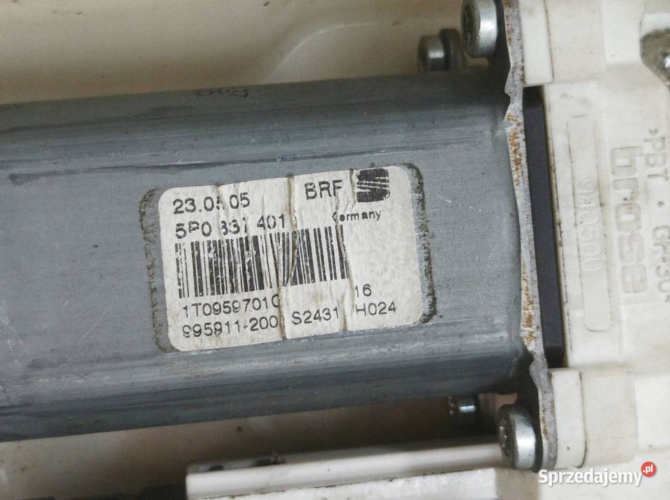 MECHANIZM SZYBY LEWY PRZÓD 5P0831401 1K0959793H osobowe sprzedam