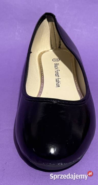 Czarne lakierowane baleriny rozmiar 36 23cm Żyrardów