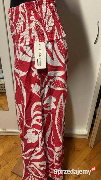 Spodnie z szerokimi nogawkami Inny wzór Boguchwała