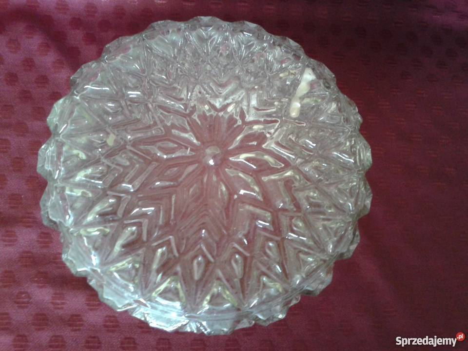 Klosz szklany przezroczysty rzeźbionyPlafoniera Oświetlenie Łódź sprzedam