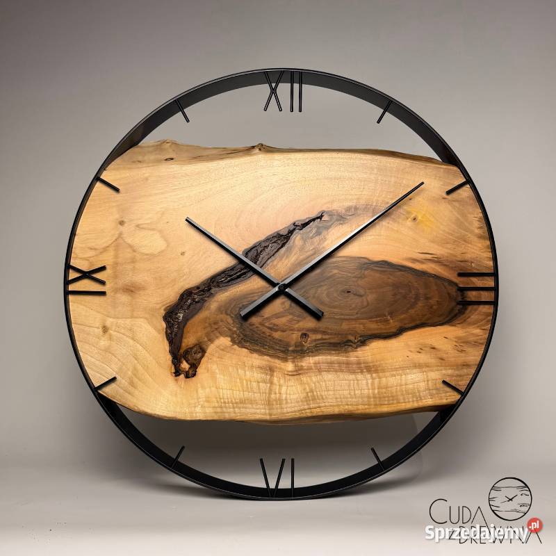 Duży i nownoczesny drewniany zegar ścienny ścienny Wrocław