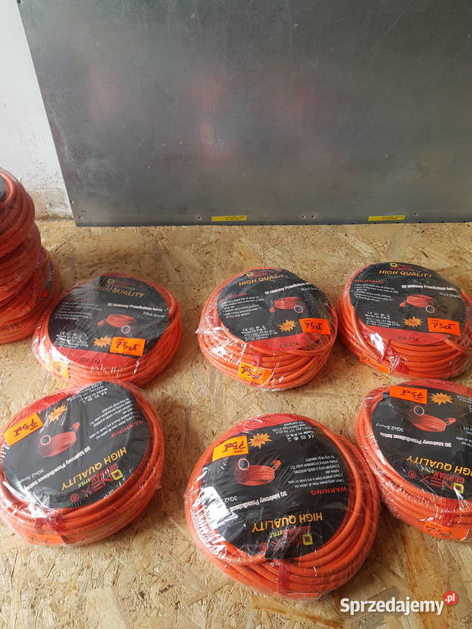 PRZEDŁUŻACZ OGRODOWY GRUBY BUDOWLANY 30M 3x25mm Elektryczne Głogowa