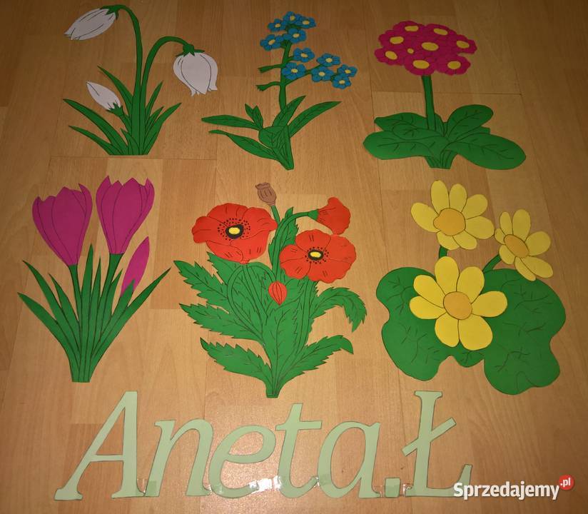 Dekoracje wiosenno letnie kwiaty z brystolu lubelskie Ryki sprzedam