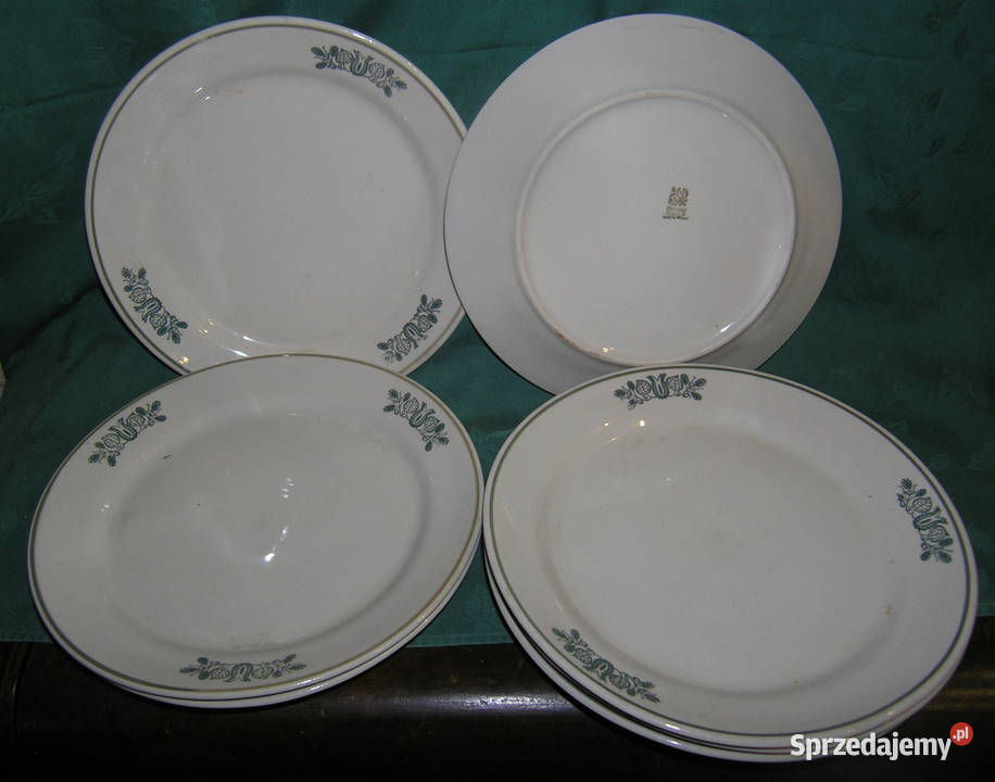 talerze porcelit Włocławek vintage 19 sztukD Bartków