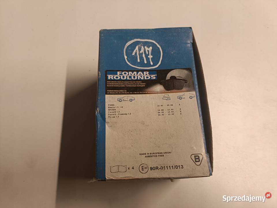 Skoda Favorit PRZEDNIE KLOCKI HAMULCOWE przód Rudka