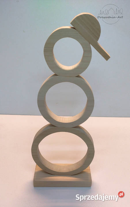 Bałwan drewniana baza do ozdabiania wysokość 35 Dekoracje świąteczne Warszawa