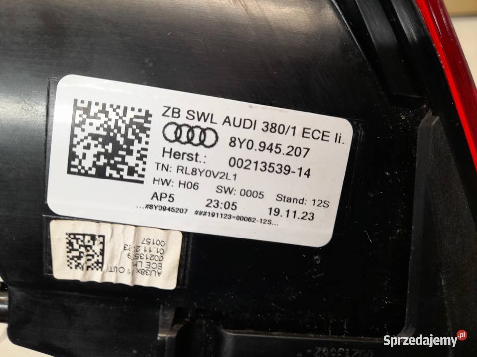 AUDI A3 8Y LAMPA LED LEWA TYLNA 8Y0945207 Goleniów