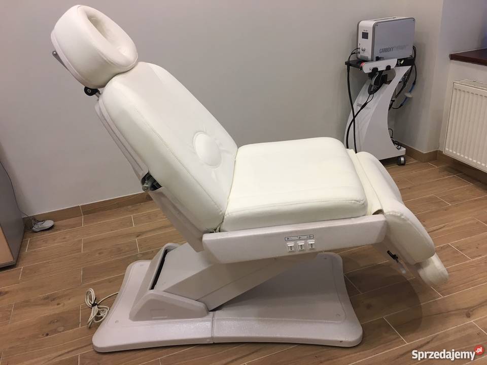 Fotel kosmetyczny elektryczny LUX biały stan Wrocław
