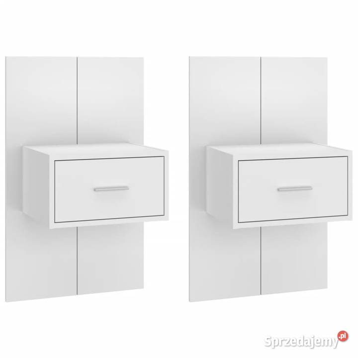Szafki nocne ścienne 2 białe WM810972 Szafki Warszawa