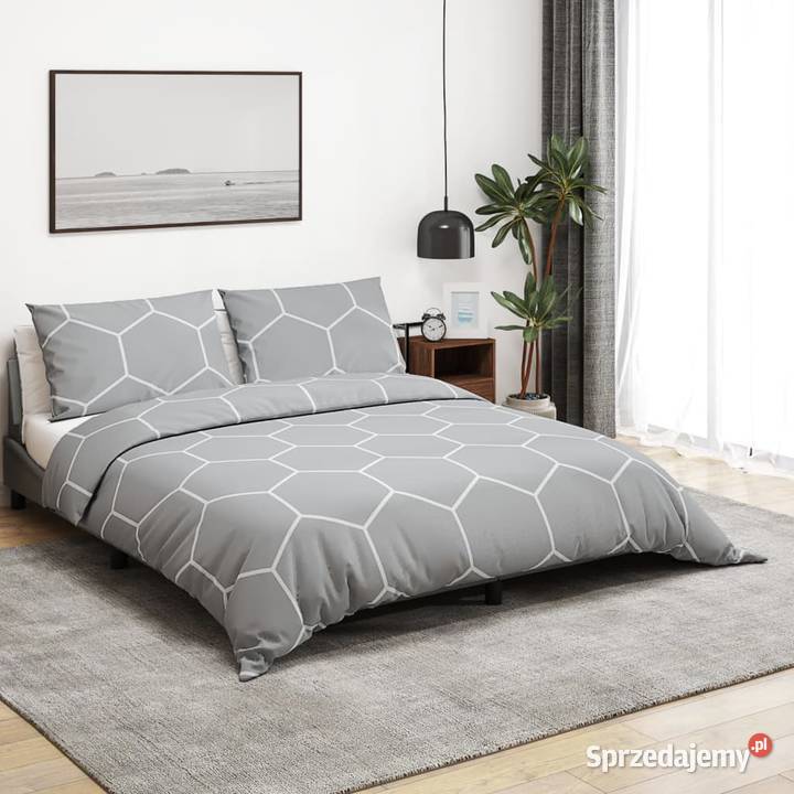 vidaXL Zestaw pościeli szary 260x240 Zestawy Warszawa