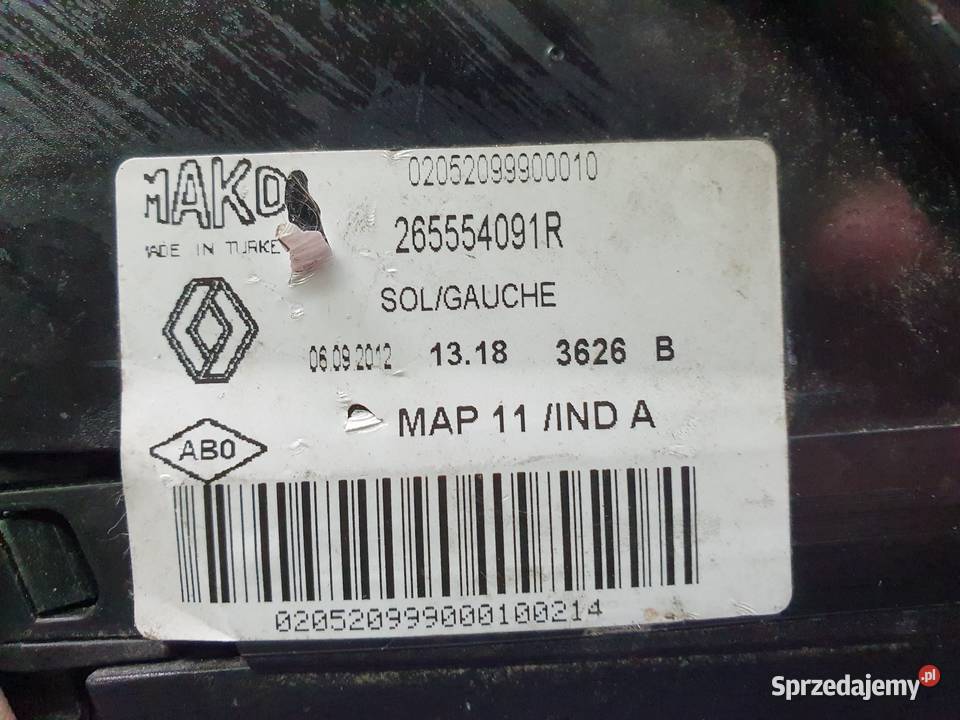 RENAULT CLIO IV 4 HB LAMPA LEWA TYLNA LEWY TYŁ Międzychód