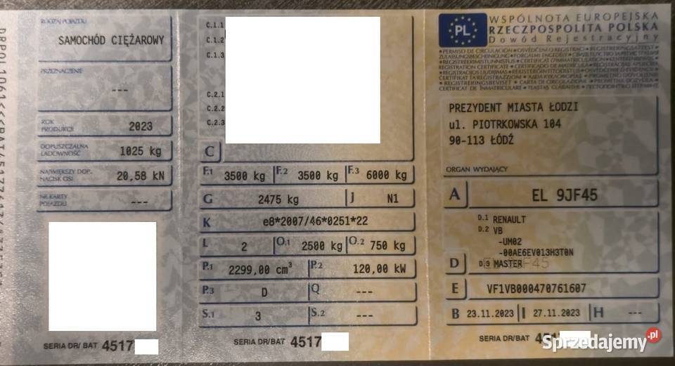 RENAULT MASTER NOWY 20232024 40 SALON pełny VAT