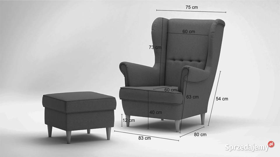 Zestaw MERLO fotel pufa sofa 2 osobowa Brody