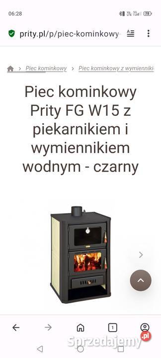 Sprzedam piec Prty FWG 15 Grodzisk Mazowiecki sprzedam
