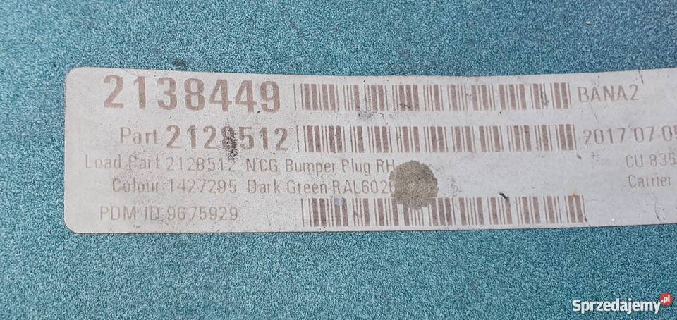 SCANIA S ZDERZAK NAKŁADKA POSZYCIE 2138449 Bieleń