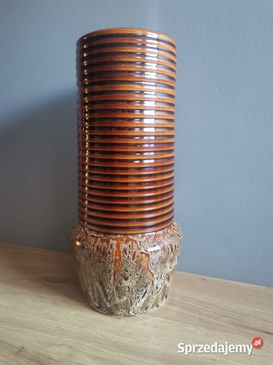 Stara duża wazon Komin porcelit Pruszków design