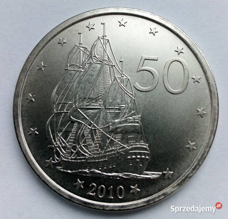 WYSPY COOKA 50 CENT 2010 r ELŻBIETA STATEK Numizmatyka