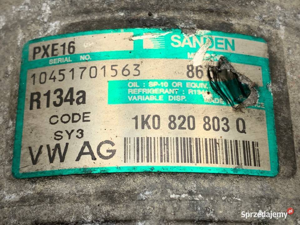 SPRĘŻARKA KLIMATYZACJI VW GOLF V 1K0820803Q 19 podkarpackie